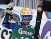 Jessica Lindell-Vikarby of Sweden reacts in finish of second run of women giant slalom race of Audi FIS Alpine skiing World cup 2012-2013 in Soelden, Austria. First women giant slalom race of Audi FIS Alpine skiing World cup was held on Rettenbach glacier above Soelden, Austria, on Saturday, 27th of October 2012.
