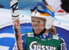 Jessica Lindell-Vikarby of Sweden reacts in finish of second run of women giant slalom race of Audi FIS Alpine skiing World cup 2012-2013 in Soelden, Austria. First women giant slalom race of Audi FIS Alpine skiing World cup was held on Rettenbach glacier above Soelden, Austria, on Saturday, 27th of October 2012.
