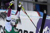 Third placed Stefanie Koehle of Austria reacts in finish of second run of women giant slalom race of Audi FIS Alpine skiing World cup 2012-2013 in Soelden, Austria. First women giant slalom race of Audi FIS Alpine skiing World cup was held on Rettenbach glacier above Soelden, Austria, on Saturday, 27th of October 2012.
