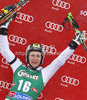 Second placed Kathrin Zettel of Austria celebrates her medal won in women giant slalom race of Audi FIS Alpine skiing World cup 2012-2013 in Soelden, Austria. First women giant slalom race of Audi FIS Alpine skiing World cup was held on Rettenbach glacier above Soelden, Austria, on Saturday, 27th of October 2012.
