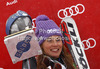 Winner Tina Maze of Slovenia celebrates her medal won in women giant slalom race of Audi FIS Alpine skiing World cup 2012-2013 in Soelden, Austria. First women giant slalom race of Audi FIS Alpine skiing World cup was held on Rettenbach glacier above Soelden, Austria, on Saturday, 27th of October 2012.
