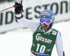 Irene Curtoni of Italy reacts in finish of second run of women giant slalom race of Audi FIS Alpine skiing World cup 2012-2013 in Soelden, Austria. First women giant slalom race of Audi FIS Alpine skiing World cup was held on Rettenbach glacier above Soelden, Austria, on Saturday, 27th of October 2012.
