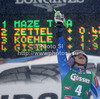Winner Tina Maze of Slovenia reacts in finish of second run of women giant slalom race of Audi FIS Alpine skiing World cup 2012-2013 in Soelden, Austria. First women giant slalom race of Audi FIS Alpine skiing World cup was held on Rettenbach glacier above Soelden, Austria, on Saturday, 27th of October 2012.
