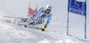 Fritz Dopfer of Germany skiing in first run of men giant slalom race of Audi FIS Alpine skiing World cup 2012-2013 in Soelden, Austria. First men giant slalom race of Audi FIS Alpine skiing World cup was held on Rettenbach glacier above Soelden, Austria, on Sunday, 28th of October 2012.
