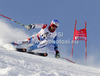 Didier Defago of Switzerland skiing in first run of men giant slalom race of Audi FIS Alpine skiing World cup 2012-2013 in Soelden, Austria. First men giant slalom race of Audi FIS Alpine skiing World cup was held on Rettenbach glacier above Soelden, Austria, on Sunday, 28th of October 2012.
