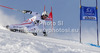 Romed Baumann of Austria skiing in first run of men giant slalom race of Audi FIS Alpine skiing World cup 2012-2013 in Soelden, Austria. First men giant slalom race of Audi FIS Alpine skiing World cup was held on Rettenbach glacier above Soelden, Austria, on Sunday, 28th of October 2012.
