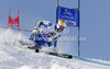 Andre Myhrer of Sweden skiing in first run of men giant slalom race of Audi FIS Alpine skiing World cup 2012-2013 in Soelden, Austria. First men giant slalom race of Audi FIS Alpine skiing World cup was held on Rettenbach glacier above Soelden, Austria, on Sunday, 28th of October 2012.
