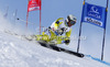 Truls Ove Karlsen of Norway skiing in first run of men giant slalom race of Audi FIS Alpine skiing World cup 2012-2013 in Soelden, Austria. First men giant slalom race of Audi FIS Alpine skiing World cup was held on Rettenbach glacier above Soelden, Austria, on Sunday, 28th of October 2012.
