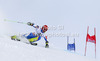 Janez Jazbec of Slovenia skiing in first run of men giant slalom race of Audi FIS Alpine skiing World cup 2012-2013 in Soelden, Austria. First men giant slalom race of Audi FIS Alpine skiing World cup was held on Rettenbach glacier above Soelden, Austria, on Sunday, 28th of October 2012.
