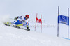 Janez Jazbec of Slovenia skiing in first run of men giant slalom race of Audi FIS Alpine skiing World cup 2012-2013 in Soelden, Austria. First men giant slalom race of Audi FIS Alpine skiing World cup was held on Rettenbach glacier above Soelden, Austria, on Sunday, 28th of October 2012.
