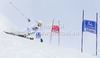 Matteo Marsaglia of Italy skiing in first run of men giant slalom race of Audi FIS Alpine skiing World cup 2012-2013 in Soelden, Austria. First men giant slalom race of Audi FIS Alpine skiing World cup was held on Rettenbach glacier above Soelden, Austria, on Sunday, 28th of October 2012.
