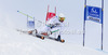 Matteo Marsaglia of Italy skiing in first run of men giant slalom race of Audi FIS Alpine skiing World cup 2012-2013 in Soelden, Austria. First men giant slalom race of Audi FIS Alpine skiing World cup was held on Rettenbach glacier above Soelden, Austria, on Sunday, 28th of October 2012.
