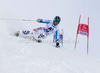 Dominik Schwaiger of Germany skiing in first run of men giant slalom race of Audi FIS Alpine skiing World cup 2012-2013 in Soelden, Austria. First men giant slalom race of Audi FIS Alpine skiing World cup was held on Rettenbach glacier above Soelden, Austria, on Sunday, 28th of October 2012.
