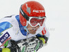 Janez Jazbec of Slovenia reacts in finish of second run of men giant slalom race of Audi FIS Alpine skiing World cup 2012-2013 in Soelden, Austria. First men giant slalom race of Audi FIS Alpine skiing World cup was held on Rettenbach glacier above Soelden, Austria, on Sunday, 28th of October 2012.
