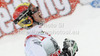 Third placed Marcel Hirscher of Austria reacts in finish of second run of men giant slalom race of Audi FIS Alpine skiing World cup 2012-2013 in Soelden, Austria. First men giant slalom race of Audi FIS Alpine skiing World cup was held on Rettenbach glacier above Soelden, Austria, on Sunday, 28th of October 2012.
