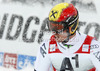Third placed Marcel Hirscher of Austria reacts in finish of second run of men giant slalom race of Audi FIS Alpine skiing World cup 2012-2013 in Soelden, Austria. First men giant slalom race of Audi FIS Alpine skiing World cup was held on Rettenbach glacier above Soelden, Austria, on Sunday, 28th of October 2012.
