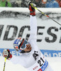 Second placed Manfred Moelgg of Italy reacts in finish of second run of men giant slalom race of Audi FIS Alpine skiing World cup 2012-2013 in Soelden, Austria. First men giant slalom race of Audi FIS Alpine skiing World cup was held on Rettenbach glacier above Soelden, Austria, on Sunday, 28th of October 2012.
