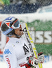 Second placed Manfred Moelgg of Italy reacts in finish of second run of men giant slalom race of Audi FIS Alpine skiing World cup 2012-2013 in Soelden, Austria. First men giant slalom race of Audi FIS Alpine skiing World cup was held on Rettenbach glacier above Soelden, Austria, on Sunday, 28th of October 2012.
