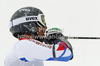 Fourth placed Thomas Fanara of France reacts in finish of second run of men giant slalom race of Audi FIS Alpine skiing World cup 2012-2013 in Soelden, Austria. First men giant slalom race of Audi FIS Alpine skiing World cup was held on Rettenbach glacier above Soelden, Austria, on Sunday, 28th of October 2012.
