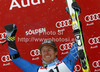 Winner Ted Ligety of USA celebrates his medal won in men giant slalom race of Audi FIS Alpine skiing World cup 2012-2013 in Soelden, Austria. First men giant slalom race of Audi FIS Alpine skiing World cup was held on Rettenbach glacier above Soelden, Austria, on Sunday, 28th of October 2012.
