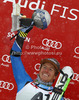 Winner Ted Ligety of USA celebrates his medal won in men giant slalom race of Audi FIS Alpine skiing World cup 2012-2013 in Soelden, Austria. First men giant slalom race of Audi FIS Alpine skiing World cup was held on Rettenbach glacier above Soelden, Austria, on Sunday, 28th of October 2012.
