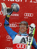 Winner Ted Ligety of USA celebrates his medal won in men giant slalom race of Audi FIS Alpine skiing World cup 2012-2013 in Soelden, Austria. First men giant slalom race of Audi FIS Alpine skiing World cup was held on Rettenbach glacier above Soelden, Austria, on Sunday, 28th of October 2012.
