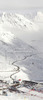 After snow storm cleared and sun peaked thought the clouds, view to finish area and race course of the first run of men giant slalom race of Audi FIS Alpine skiing World cup 2012-2013 in Soelden, Austria, was astonishing. First men giant slalom race of Audi FIS Alpine skiing World cup was held on Rettenbach glacier above Soelden, Austria, on Sunday, 28th of October 2012.
