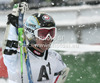 Hannes Reichelt of Austria reacts in finish of first run of men giant slalom race of Audi FIS Alpine skiing World cup 2012-2013 in Soelden, Austria. First men giant slalom race of Audi FIS Alpine skiing World cup was held on Rettenbach glacier above Soelden, Austria, on Sunday, 28th of October 2012.
