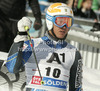 Andre Myhrer of Swedenreacts in finish of first run of men giant slalom race of Audi FIS Alpine skiing World cup 2012-2013 in Soelden, Austria. First men giant slalom race of Audi FIS Alpine skiing World cup was held on Rettenbach glacier above Soelden, Austria, on Sunday, 28th of October 2012.
