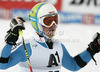 Stefan Luitz of Germany reacts in finish of first run of men giant slalom race of Audi FIS Alpine skiing World cup 2012-2013 in Soelden, Austria. First men giant slalom race of Audi FIS Alpine skiing World cup was held on Rettenbach glacier above Soelden, Austria, on Sunday, 28th of October 2012.
