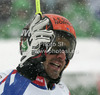 Thomas Mermillod Blondin of France reacts in finish of second run of men giant slalom race of Audi FIS Alpine skiing World cup 2012-2013 in Soelden, Austria. First men giant slalom race of Audi FIS Alpine skiing World cup was held on Rettenbach glacier above Soelden, Austria, on Sunday, 28th of October 2012.
