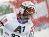 Gauthier De Tessieres of France reacts in finish of second run of men giant slalom race of Audi FIS Alpine skiing World cup 2012-2013 in Soelden, Austria. First men giant slalom race of Audi FIS Alpine skiing World cup was held on Rettenbach glacier above Soelden, Austria, on Sunday, 28th of October 2012.
