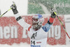Fifth placed Didier Defago of Switzerland reacts in finish of second run of men giant slalom race of Audi FIS Alpine skiing World cup 2012-2013 in Soelden, Austria. First men giant slalom race of Audi FIS Alpine skiing World cup was held on Rettenbach glacier above Soelden, Austria, on Sunday, 28th of October 2012.
