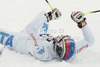 Second placed Manfred Moelgg of Italy reacts in finish of second run of men giant slalom race of Audi FIS Alpine skiing World cup 2012-2013 in Soelden, Austria. First men giant slalom race of Audi FIS Alpine skiing World cup was held on Rettenbach glacier above Soelden, Austria, on Sunday, 28th of October 2012.

