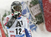 Fourth placed Thomas Fanara of France  reacts in finish of second run of men giant slalom race of Audi FIS Alpine skiing World cup 2012-2013 in Soelden, Austria. First men giant slalom race of Audi FIS Alpine skiing World cup was held on Rettenbach glacier above Soelden, Austria, on Sunday, 28th of October 2012.
