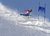 Thomas Fanara of France skiing in first run of men giant slalom race of Audi FIS Alpine skiing World cup 2012-2013 in Soelden, Austria. First men giant slalom race of Audi FIS Alpine skiing World cup was held on Rettenbach glacier above Soelden, Austria, on Sunday, 28th of October 2012.
