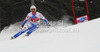 Eight placed Johan Clarey of France skiing in men super-g race of Audi FIS Alpine skiing World cup 2012-2013 in Val Gardena, Italy. Man super-g race of Audi FIS Alpine skiing World cup was held on Saslong course in Val Gardena, Italy, on Friday, 14th of December 2012.
