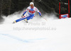 Eight placed Johan Clarey of France skiing in men super-g race of Audi FIS Alpine skiing World cup 2012-2013 in Val Gardena, Italy. Man super-g race of Audi FIS Alpine skiing World cup was held on Saslong course in Val Gardena, Italy, on Friday, 14th of December 2012.
