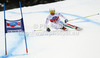 Second placed Matteo Marsaglia of Italy skiing in men super-g race of Audi FIS Alpine skiing World cup 2012-2013 in Val Gardena, Italy. Man super-g race of Audi FIS Alpine skiing World cup was held on Saslong course in Val Gardena, Italy, on Friday, 14th of December 2012.
