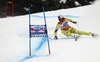 Winner Aksel Lund Svindal of Norway skiing in men super-g race of Audi FIS Alpine skiing World cup 2012-2013 in Val Gardena, Italy. Man super-g race of Audi FIS Alpine skiing World cup was held on Saslong course in Val Gardena, Italy, on Friday, 14th of December 2012.

