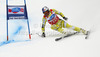 Winner Aksel Lund Svindal of Norway skiing in men super-g race of Audi FIS Alpine skiing World cup 2012-2013 in Val Gardena, Italy. Man super-g race of Audi FIS Alpine skiing World cup was held on Saslong course in Val Gardena, Italy, on Friday, 14th of December 2012.
