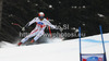 Ninth placed Joachim Puchner of Austria skiing in men super-g race of Audi FIS Alpine skiing World cup 2012-2013 in Val Gardena, Italy. Man super-g race of Audi FIS Alpine skiing World cup was held on Saslong course in Val Gardena, Italy, on Friday, 14th of December 2012.
