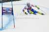 Bostjan Kline of Slovenia skiing in men super-g race of Audi FIS Alpine skiing World cup 2012-2013 in Val Gardena, Italy. Man super-g race of Audi FIS Alpine skiing World cup was held on Saslong course in Val Gardena, Italy, on Friday, 14th of December 2012.
