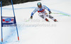 Andreas Sander of Germany skiing in men super-g race of Audi FIS Alpine skiing World cup 2012-2013 in Val Gardena, Italy. Man super-g race of Audi FIS Alpine skiing World cup was held on Saslong course in Val Gardena, Italy, on Friday, 14th of December 2012.
