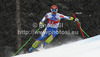 Andrej Jerman of Slovenia skiing in men super-g race of Audi FIS Alpine skiing World cup 2012-2013 in Val Gardena, Italy. Man super-g race of Audi FIS Alpine skiing World cup was held on Saslong course in Val Gardena, Italy, on Friday, 14th of December 2012.
