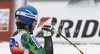 Andreas Romar of Finland reacts in the finish of the men Super-G race of Audi FIS alpine skiing World Cup in Val Gardena, Italy. Super-G race of Men Audi FIS Alpine skiing World Cup 2012 / 2013, was held on Friday, 14th of December 2012, on Saslong course in Val Gardena, Italy.
