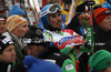 Andreas Romar of Finland reacts in the finish of the men Super-G race of Audi FIS alpine skiing World Cup in Val Gardena, Italy. Super-G race of Men Audi FIS Alpine skiing World Cup 2012 / 2013, was held on Friday, 14th of December 2012, on Saslong course in Val Gardena, Italy.
