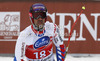 Adrien Theaux of France reacts in the finish of the men Super-G race of Audi FIS alpine skiing World Cup in Val Gardena, Italy. Super-G race of Men Audi FIS Alpine skiing World Cup 2012 / 2013, was held on Friday, 14th of December 2012, on Saslong course in Val Gardena, Italy.
