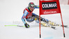 Ted Ligety of USA skiing in first run of men giant slalom race of Audi FIS Alpine skiing World cup 2012-2013 in Alta Badia, Italy. Man giant slalom race of Audi FIS Alpine skiing World cup was held on Gran Risa course in Alta Badia, Italy, on Sunday, 16th of December 2012.
