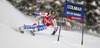 Alexis Pinturault of France skiing in first run of men giant slalom race of Audi FIS Alpine skiing World cup 2012-2013 in Alta Badia, Italy. Man giant slalom race of Audi FIS Alpine skiing World cup was held on Gran Risa course in Alta Badia, Italy, on Sunday, 16th of December 2012.
